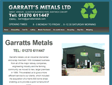Tablet Screenshot of garrattsmetals.co.uk